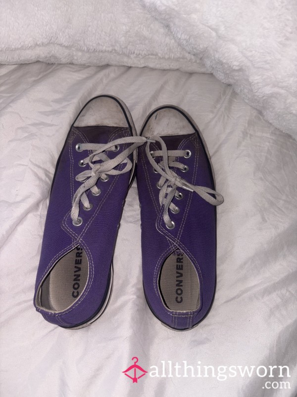 Purple Chuck Taylors Size 10