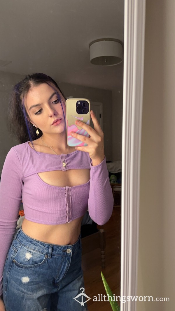 Purple Cleavage Top