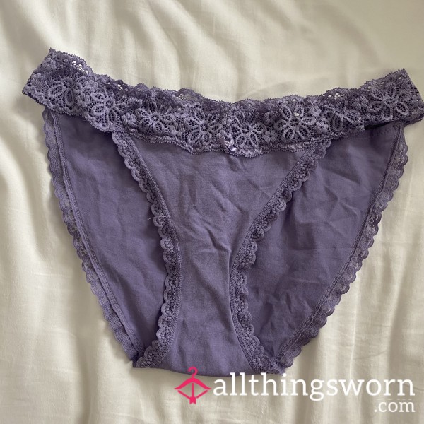 Purple Cotton Full Back W/ Lace