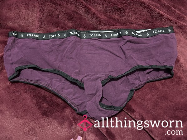 ~PURPLE COTTON FULL COVERAGE CHEEKY PANTY~