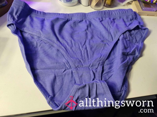 Purple Cotton Panties Size M