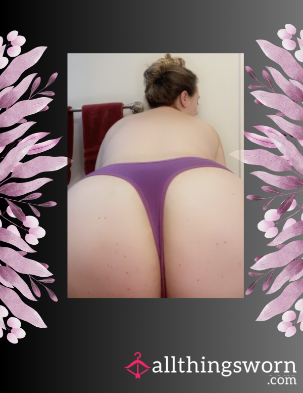 Purple Cotton Thong