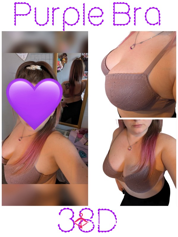 Purple Extremely Worn Bra 💜