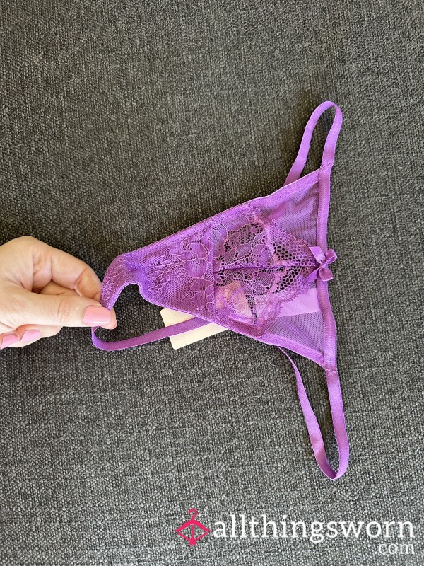 Purple Fairy Floss Dana High Leg G String Size 6