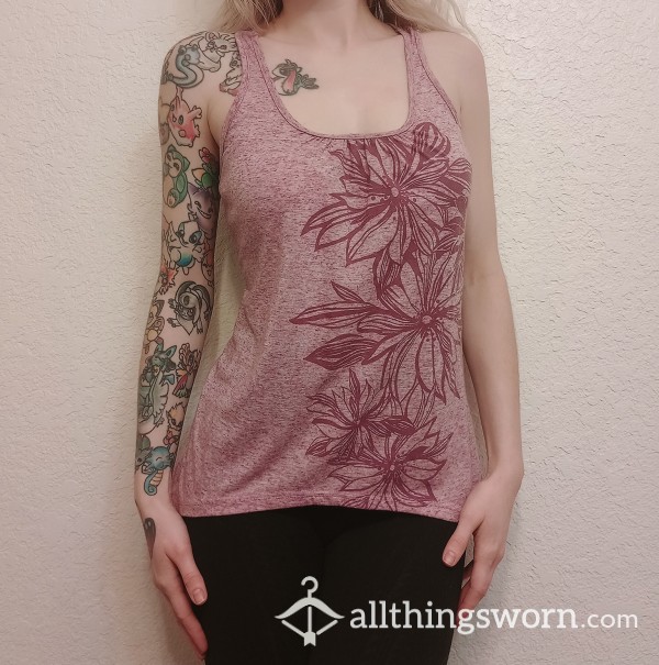 Purple Flor*l Tank Top