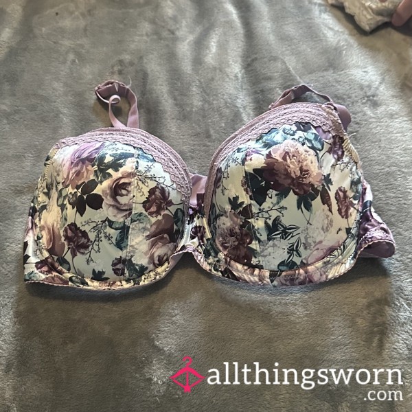 Purple Flowery Bra - Size UK 40D - SSBBW