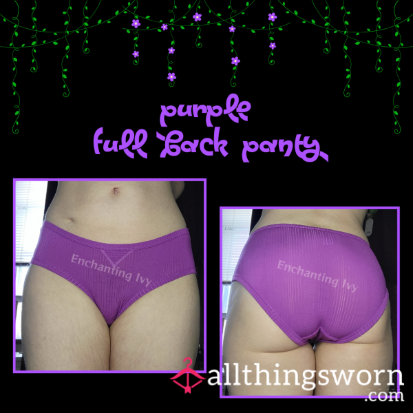 Purple Full Back Panty- 72 Hour Wear