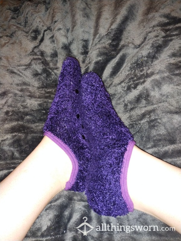 Purple Fuzzy Socks