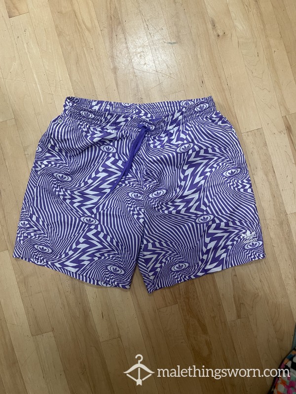 Purple Gym Shorts Adidas- L