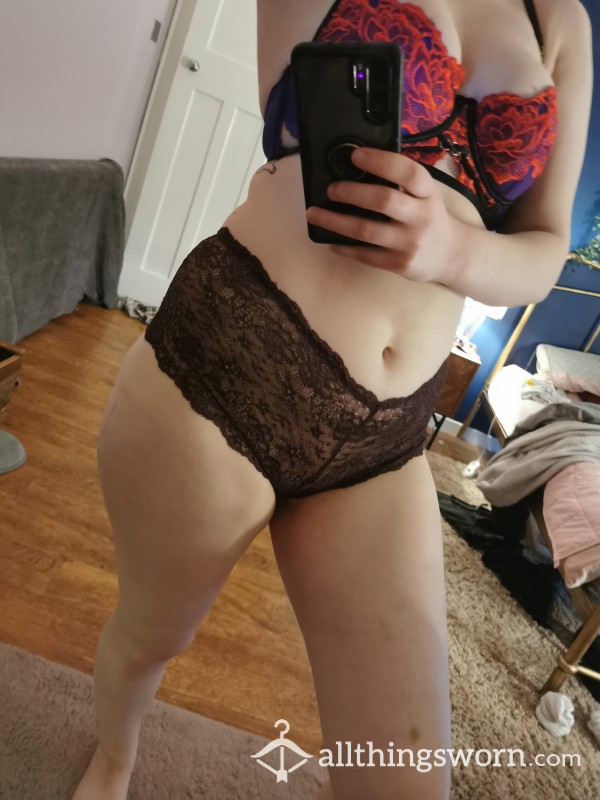 Purple Lace Frilly Panties