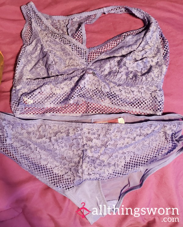 Purple Lace Lingerie Set