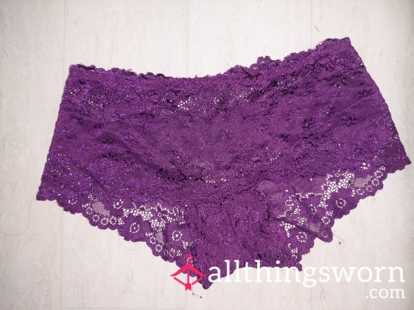 Purple Lace Panties (Worn For 72 Hours, Shipping Fee Not Included)