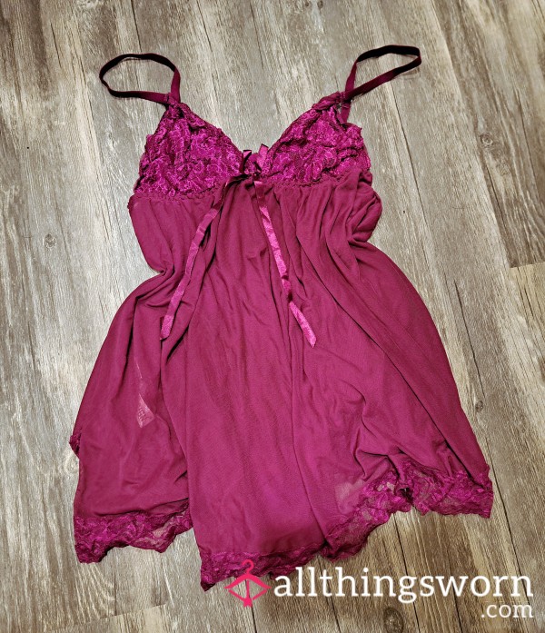 Purple Lace & Sheer BabyDoll Nightie 💜