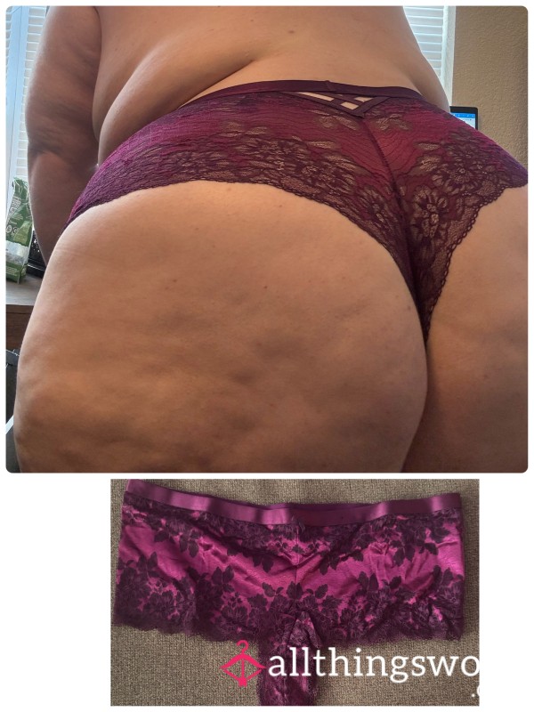 Purple Lace Thong