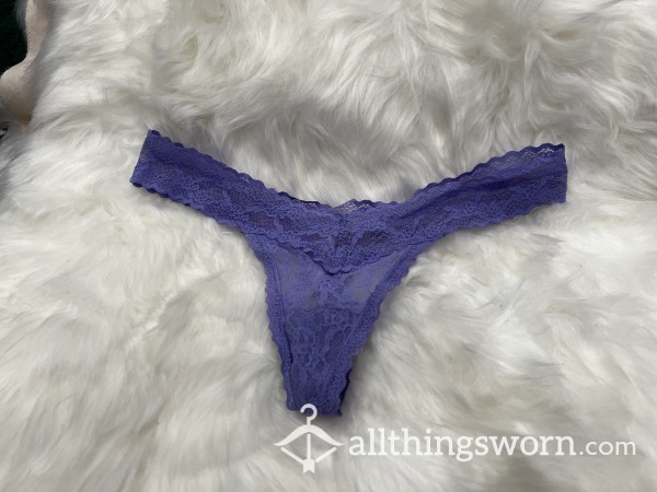 Purple Lace Thong