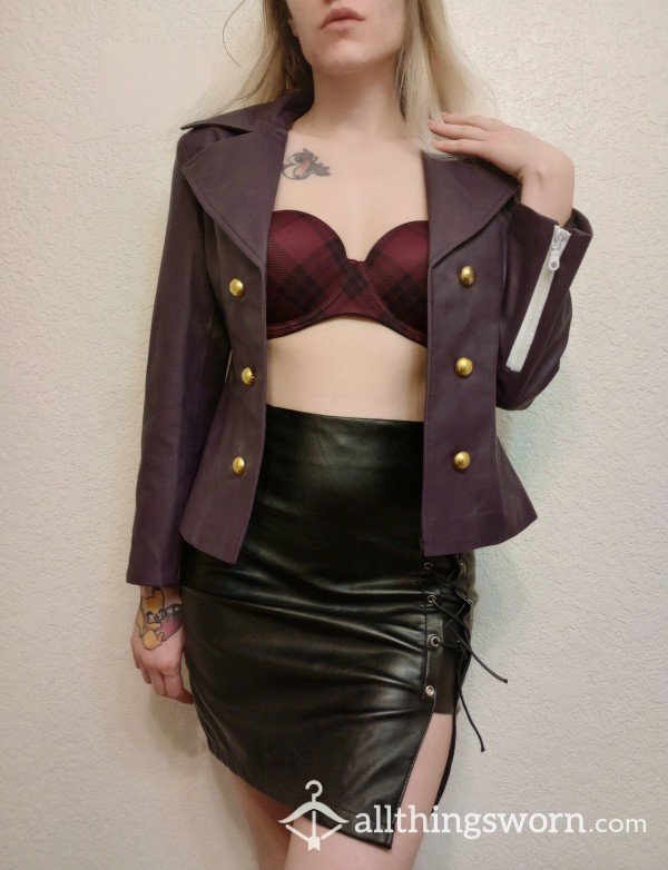 Purple Leather Jacket