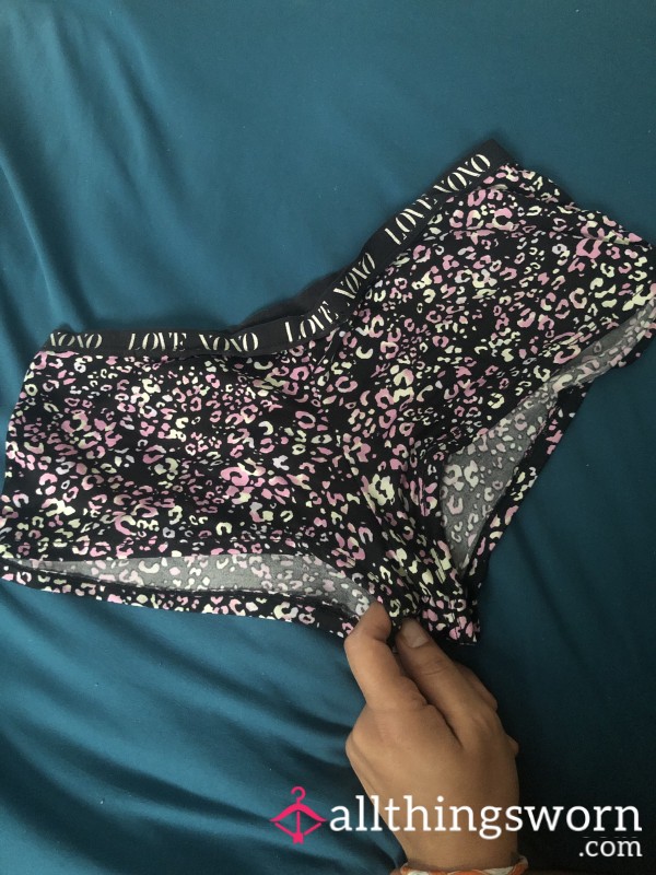 Purple Leopard Print Used Panties