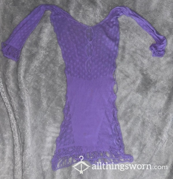 Purple Mesh Dress