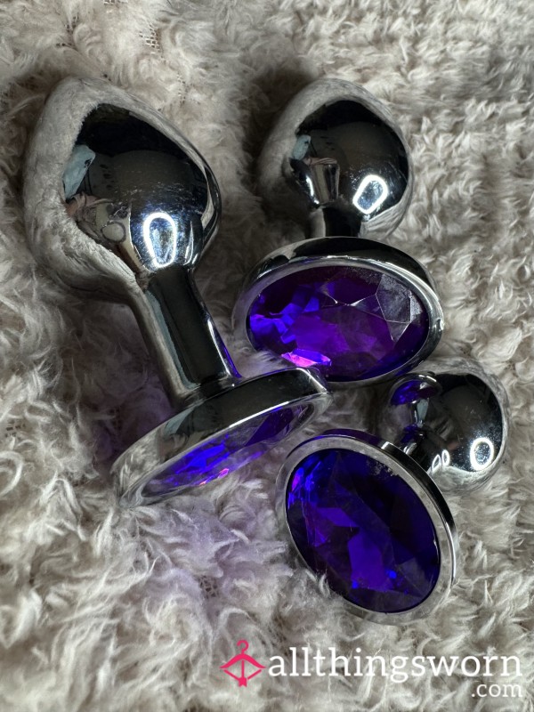 Purple Metal Bu*t Plug