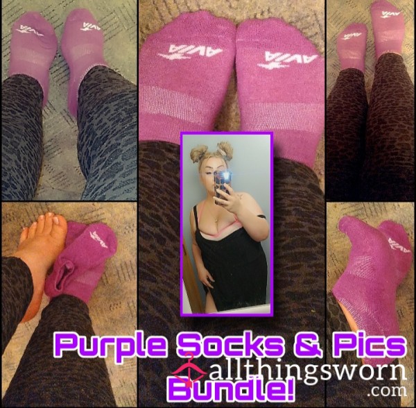 Purple Nurple Sockies & Phots Bundle From Lola Valentine