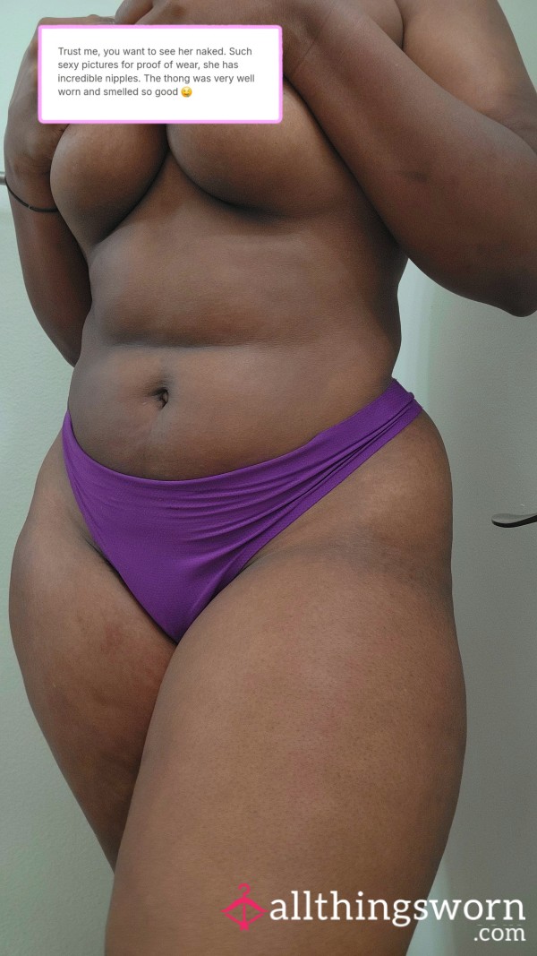 Purple Nylon Thong