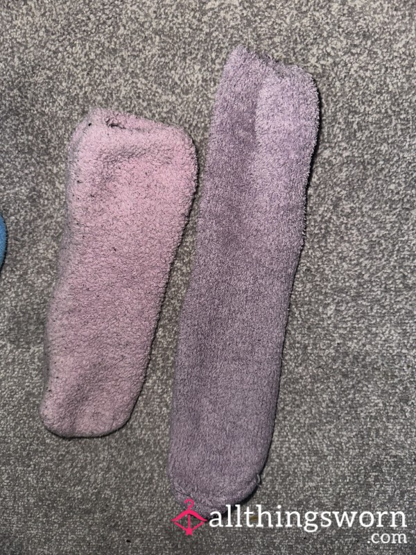 Purple Odd Fluffy Socks