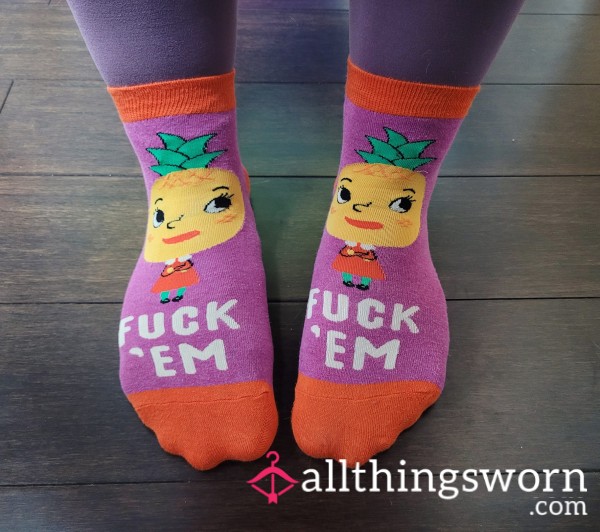 Purple Pineapple Socks