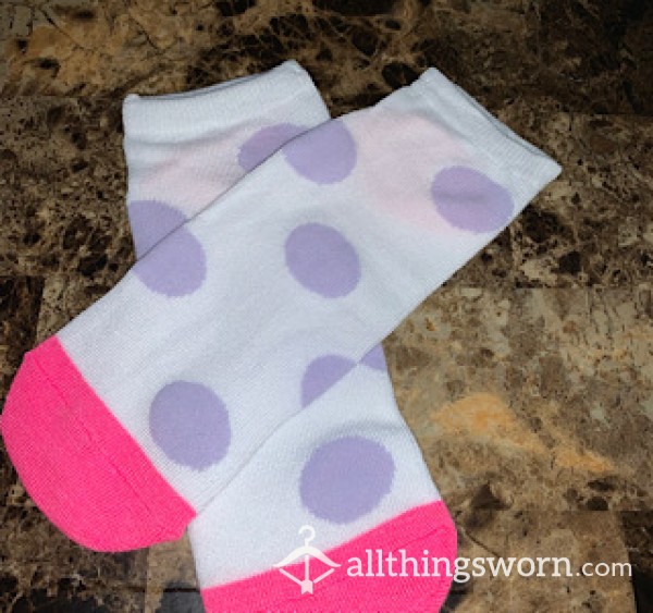 Purple Polka Dot Socks