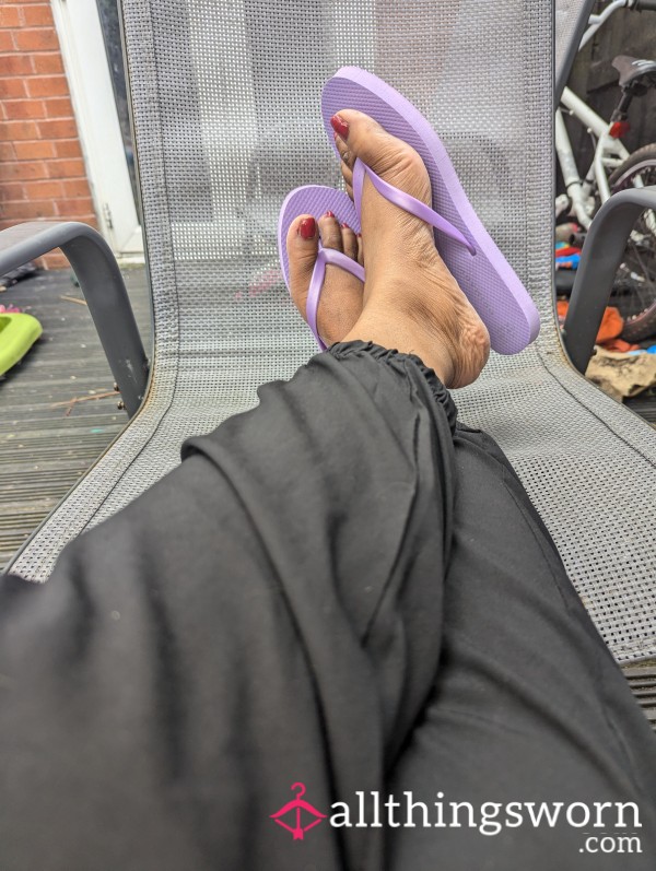 Purple Primark Flip Flops