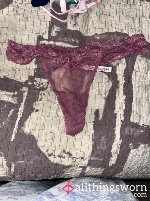 Purple Red Lace Victoria Secret Thong