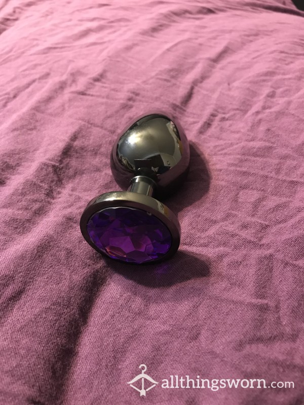 Purple Rhinestone A**l Plug