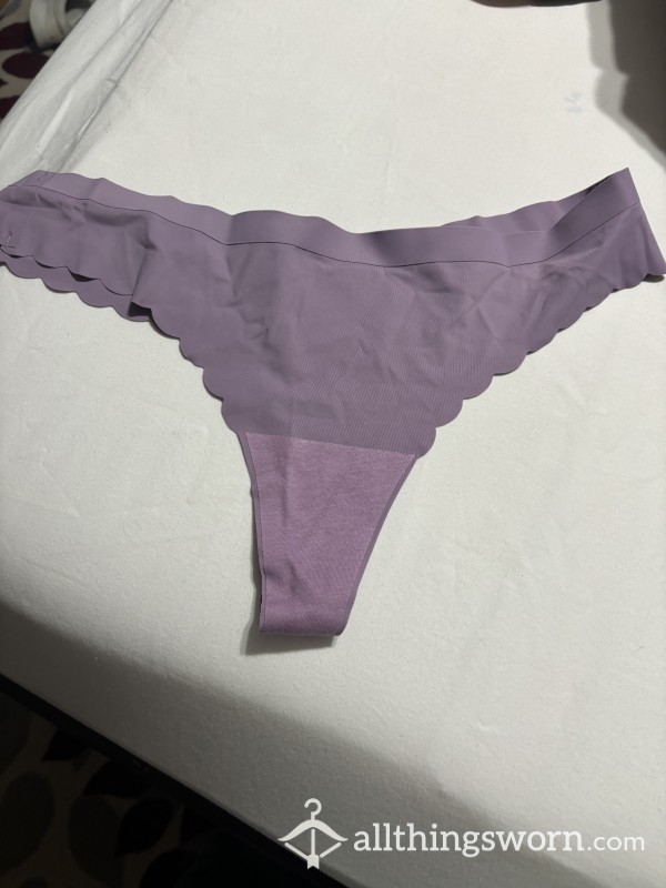 Purple Satin Thong