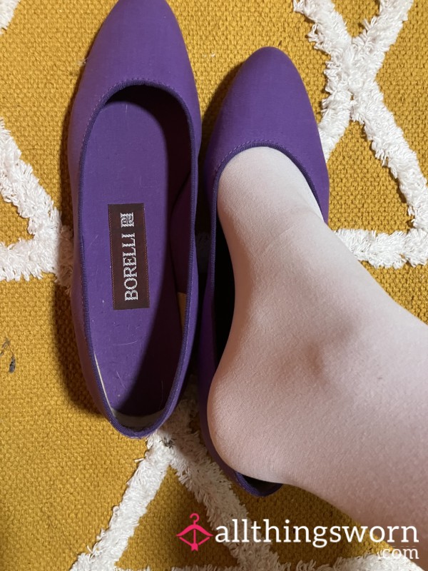 Purple Size 8 Borelli Flats