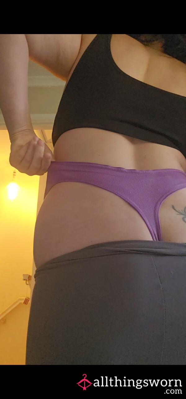 Purple Thong Well Worn, Post Today!