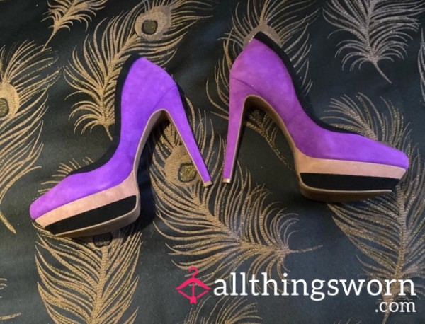 Purple Velvet Heels