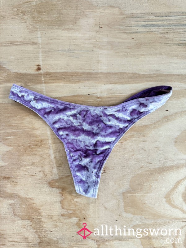 Purple Velvet Thong