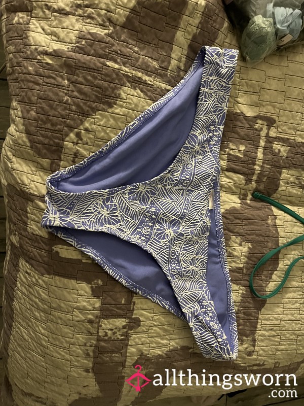 Purple White Swim Bottoms