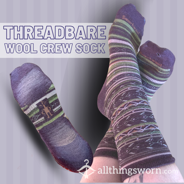 PURPLE WOOL CREW SOCKS