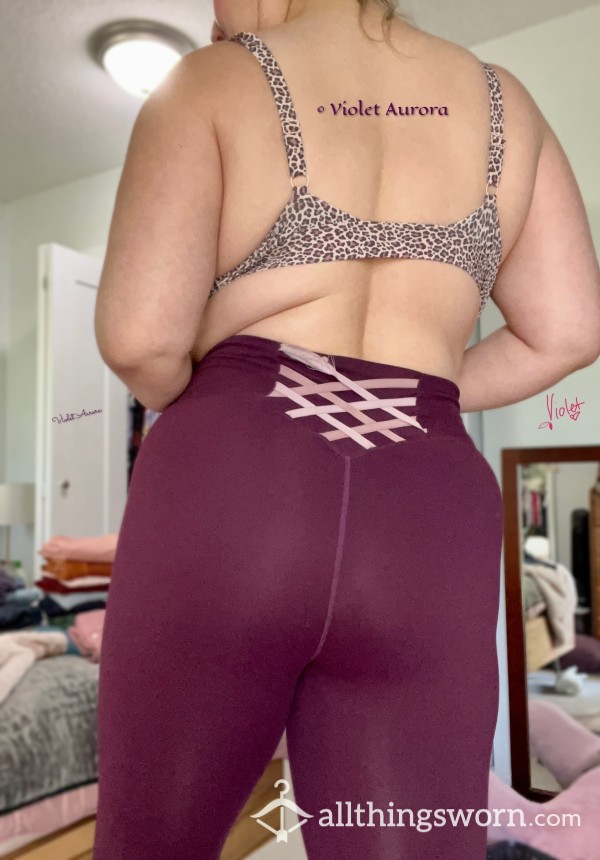 Purple/Red Gym Yoga Leggings