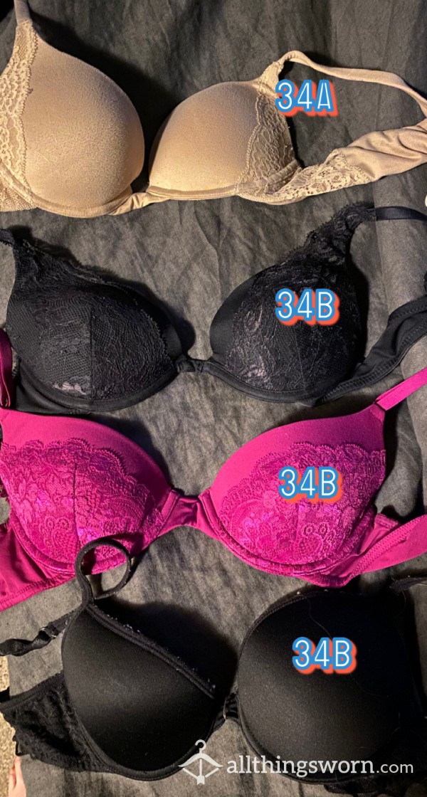 Price Drop: Push Up Bras - Worn And Used