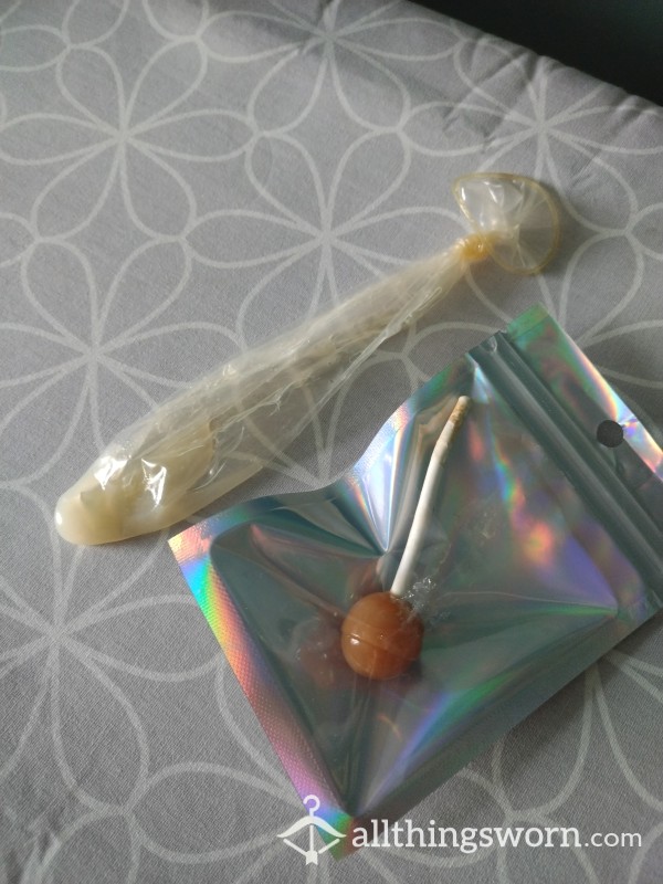 Pu**y Pop And C*m Filled Dipping Condom (includes Video)