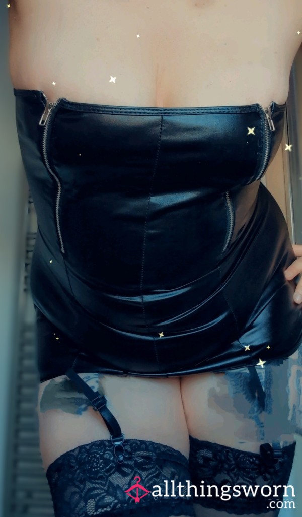 PVC Dress With Zips And Straps