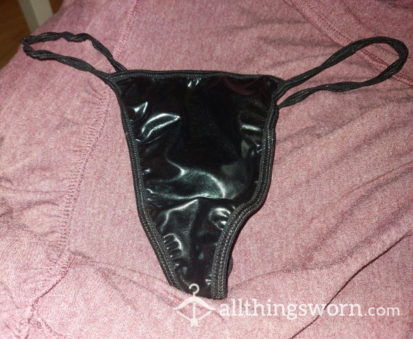 Pvc G String Sits Nicely Up My A**