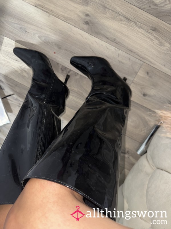 Pvc Heeled Boots