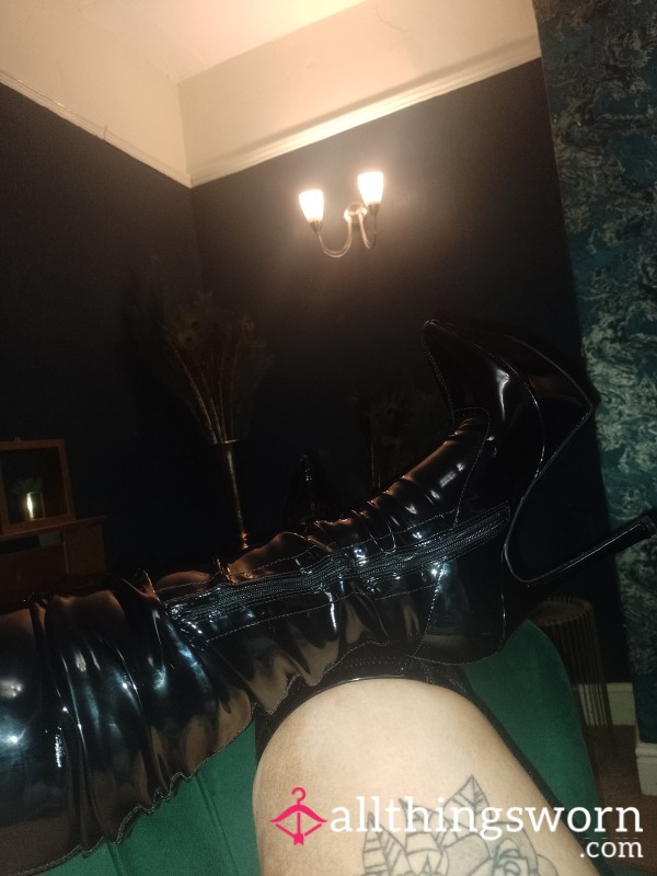 PVC Leather Boots 😻