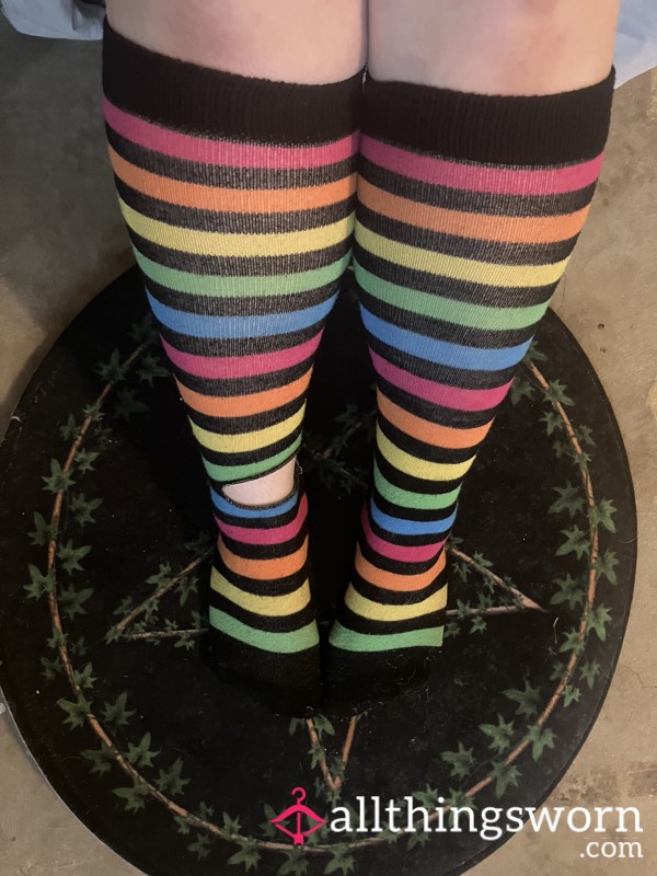 🌈Rainbow Knee High Socks🧦