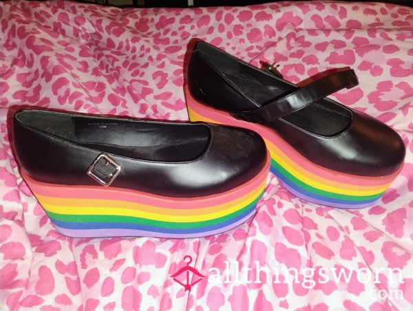 Rainbow Platform Shoes