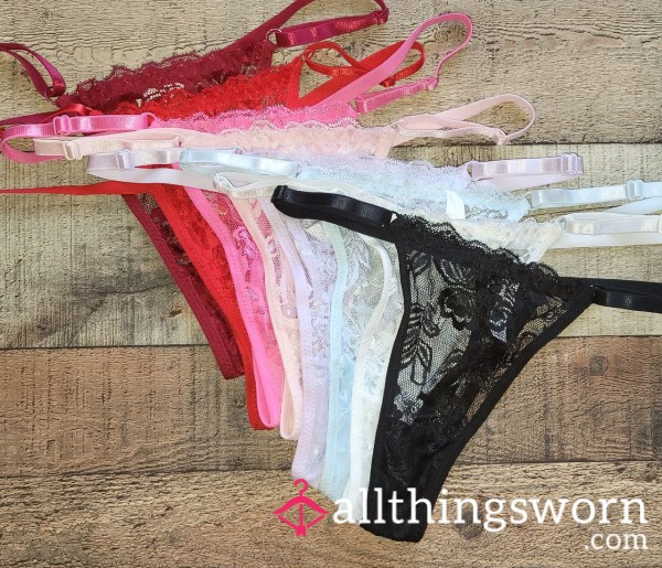 Rainbow S**y Colourful Lacey Thongs