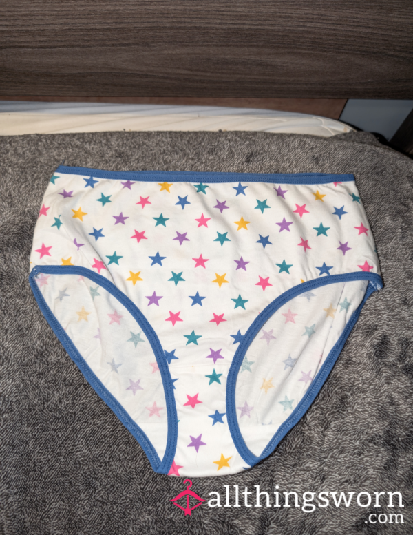 Rainbow Star Patterned Brief Panties