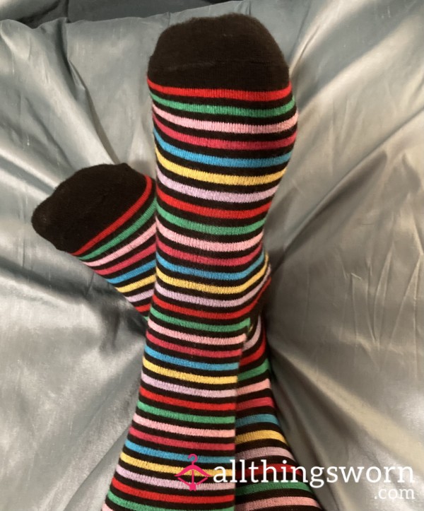 Rainbow Stripe Stocking Socks